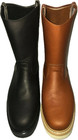 Men s Work Boots Light-w  Pull On Leather Brown Or Black Oil Slip Resistant 