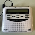 Midland White Wr120ez Noaa Emergency Weather Alert Radio Alarm Clock W  Charger