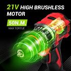 21v Cordless Electric Drill Set 2 Batteries 3 8-inch Chuck Driver Bits And Tool