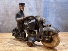 Vintage Hubley Cast Iron Motorcycle Harley Davidson  Antique Toy
