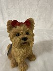 Yorkshire Terrier Dog Statue Figurine  Realistic Hand Painted 6    Tall X 5    Wide