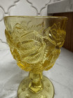 Madonna Inn Wine Goblet 5    Yellow Honey Color   Beautiful Rare Size And Color  