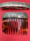 Vintage Sterling Silver Hair Comb And Hair Clip