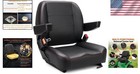 Universal Tractor Seat Black Faux Leather W safety Switch   Armrest