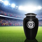 Large Black Urn For Oakland Raiders Football Theme Style Custom Text For Adult
