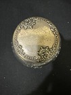 Antique Crystal Vanity Jar W mauser Sterling Silver Lid