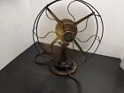 Vtg Western Electric Brass Blade Oscillating Electric Fan 13 - 6304-3 Speed Vf  