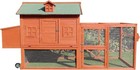 98  Wheel Solid Wood Chicken Coop Backyard Hen House 4-6 Chickens W Nesting Box