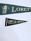 Rare Vintage 1950 s Loretto Heights College Felt Pennants Colorado