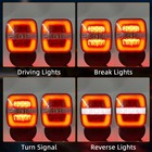2x Wireless Magnetic Trailer Lights     Rechargeable Led Taillight Kit For Trailer