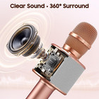 Wireless Bluetooth Karaoke Microphone  3-in-1 Portable Handheld Mic Speaker