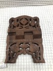 Vintage  10  Hand Carved Teak Wood Ornate Leaf Book Stand