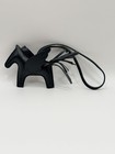 Hermes Milo Lambskin Black Lizard Touch Grigri Rodeo Horse Bag Charm Pm