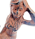 Vintage Cast Iron Mermaid Fairy Tale Mystical Sea Creature Fins Statue Figurine