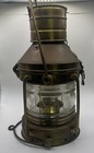 Vintage Authentic Brass Anchor Nautical Ship Buoy Lantern Lamp Maritime History