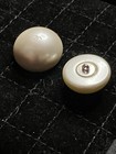 Vintage Chanel Faux Pearl Interlocking Cc Logo Buttons Set Of 3 Authentic