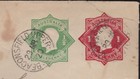 1920 Kgv 1 2d   1d Embossed Octagonal Doubleton Cover Australia Beaconsfield Vic