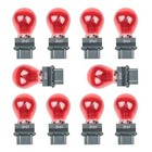 10 Pcs 3157 Light Bulbs - Miniature Halogen Brake Light Bulbs - 12v 10 Pcs 3 Red