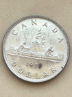 1937  1 Canada Silver Dollar  Low Mintage Au With Lustre  68