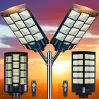 9800w Led Solar Flood Light Motion Sensor Wall Street Yard Outdoor Security Lamp