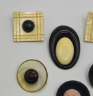 Vintage Celluloid Two Piece Assorted Buttons Lot Of 10