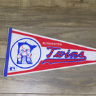 Vintage 1980s Minnesota Twins Original Mlb Baseball 30x12 Full Size Pennant Flag