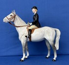 Beswick Porcelain Huntswoman On Dapple Grey Glossy Vintage  1730