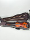 Vintage Anton Schroetter M-69 Full Size 4 4 Violin 1978   2 Signed German Bows