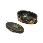 Japan Anitique Shakudo Wise Man Fuchi Kashira Sword Katana Armor