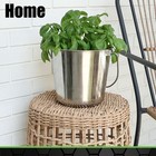 Grip Stainless Steel Bucket  4 Gallon  - Great For Pets  Cleaning Food Prep Hang