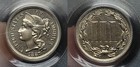 1887  6  3 Cent Nickel Pcgs Pr 61 Proof Gen 3 0 Ogh Old Green Holder