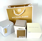New Michael Kors Camille  Mk5869 Silver Tone Pave Dial   Bracelet 43 Mm Unisex