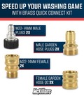 Mckillans   Pressure Washer Quick Connect Kit  M22-14mm To 3 8  14mm  Brass