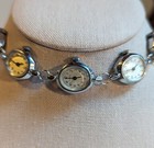 Silver Tone Oval Vintage 5 Watch Pub Crawl 5 O clock Choker  Steampunk