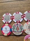 Lot Of 11 Vintage Las Vegas Casino Poker Chips   Trump Plaza   Taj Mahal