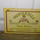 Valpolicella Vino Rosso Red Wine 1896 Italy 12  X 8  Slate Sign Bar Advertising
