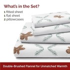 Flannel Christmas Sheets - 100  Cotton Flannel Queen 02 - Gingerbread Cookie