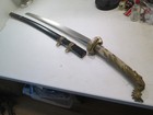 Old Bird Head Tachi Japanese Samurai Sword   Scabbard Matching Mounts Signed  12