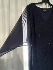 Navy Blue Women   s Plus Mother Of The Bride groom Sparkly Lace Full Length Dress 