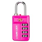 Tsa Approved Combination Luggage Lock 4 Digit Resettable Travel Lock Pink New