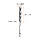 6pcs 304 Stainless Steel Bore Brush 8mm Dia 4  Cleaning Twisted Wire Brush