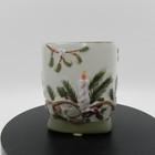 Yankee Candle Votive Holder Mistletoe Ceramic Square Christmas Votive Holders