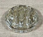 Vtg Clear Glass 5  Flower Frog 13 Hole Marble Display Floral Arranging Footed