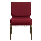 50x Burgundy 21   Wide Church Chairs Gold Frame Book Rack 4    Seat Pad 800 Lb
