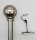 Nickel Ball 1  Adjustable Curtain Rod - 2 Sizes Available