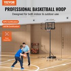 Vevor 44  Basketball Hoop Adjustable Height Backboard System For Outdoor Indoor