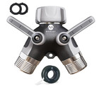 2 Pack Morvat 2-way Garden Hose Splitter Heavy Duty Y Connector W  Valves