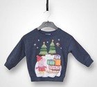 Next Girls Peppa Pig Blue Xmas Christmas Jumper Age 12-18 Months