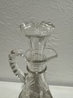 Anchor Hocking Early American Prescut Glass Clear Cruet With Stopper Lid