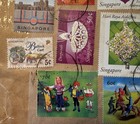 2003 Singapore Airmail Cover To Usa With 14 Colorful Stamps
